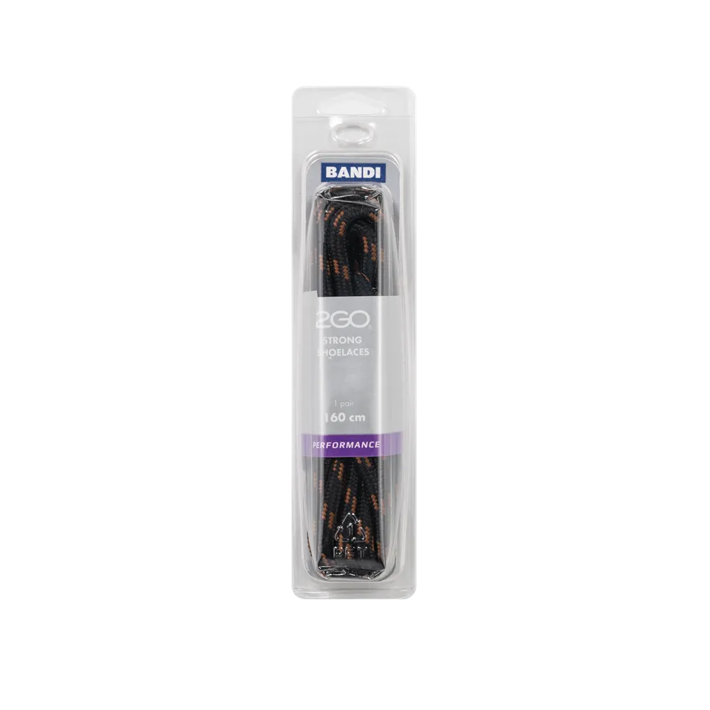 2GO Sorte/Brune Snrebnd 180 cm
