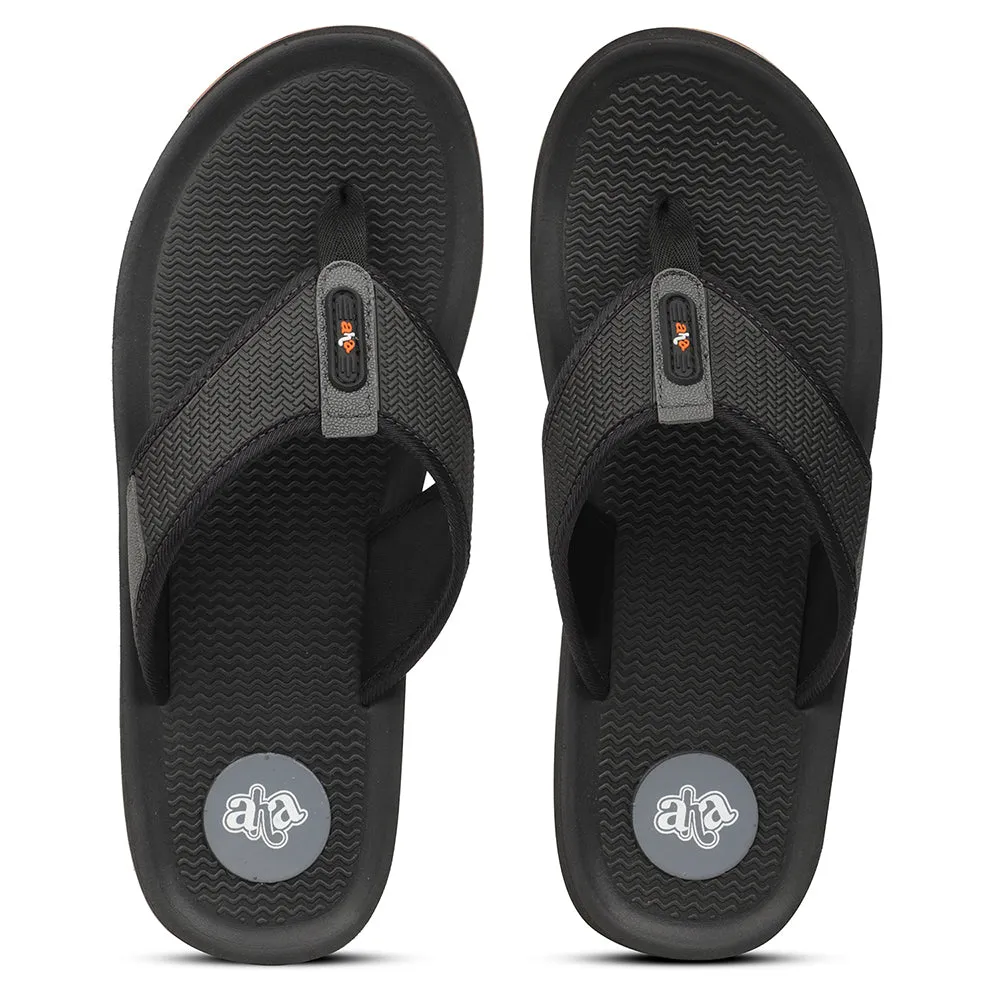 A-HA Black Casual Slipper For Men ANCO-10 By Liberty