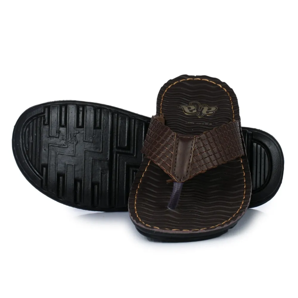 A-HA Brown Casual Slippers For Men 2137-11 By Liberty