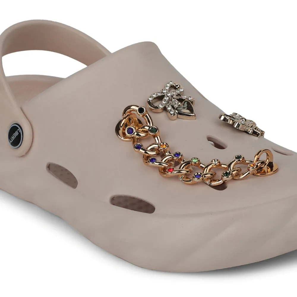 A-HA Peach Slingback Clogs For Women BEACHWALKL By Liberty