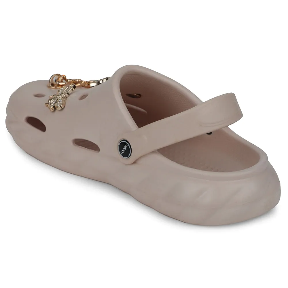 A-HA Peach Slingback Clogs For Women BEACHWALKL By Liberty