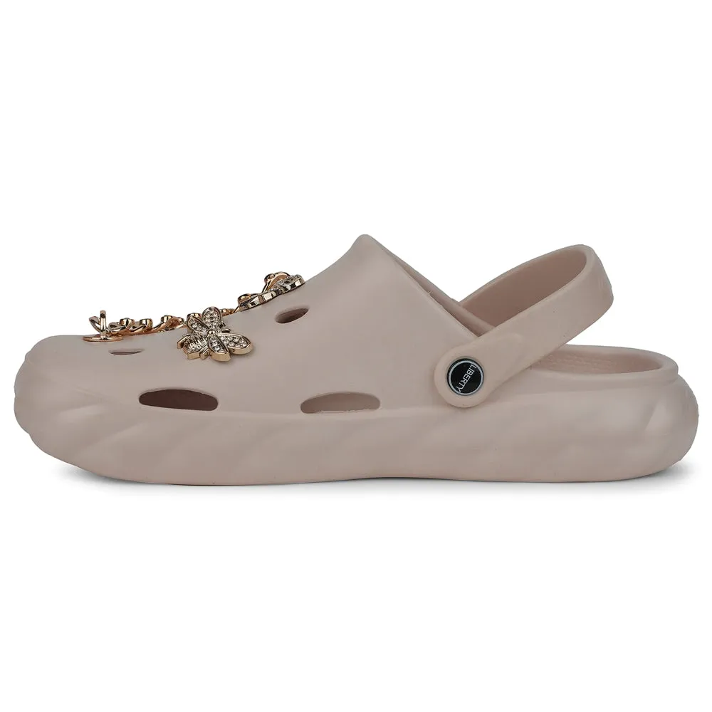 A-HA Peach Slingback Clogs For Women BEACHWALKL By Liberty