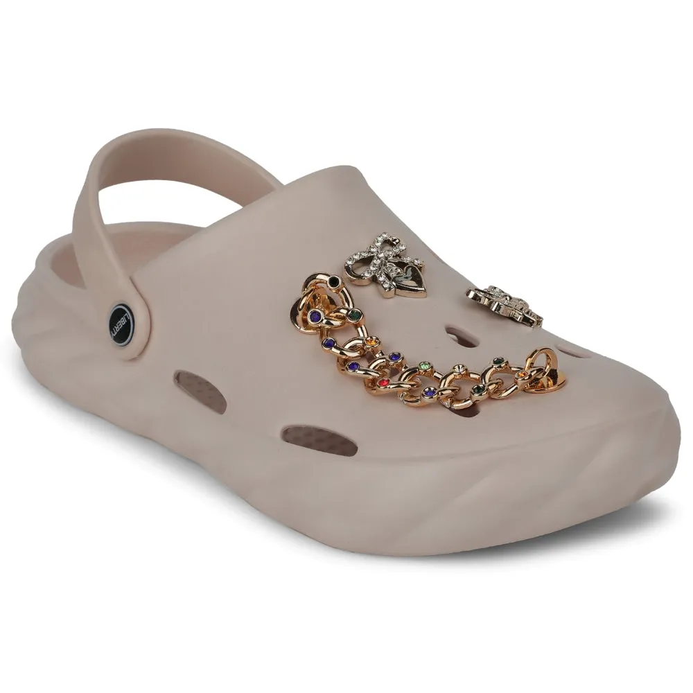 A-HA Peach Slingback Clogs For Women BEACHWALKL By Liberty