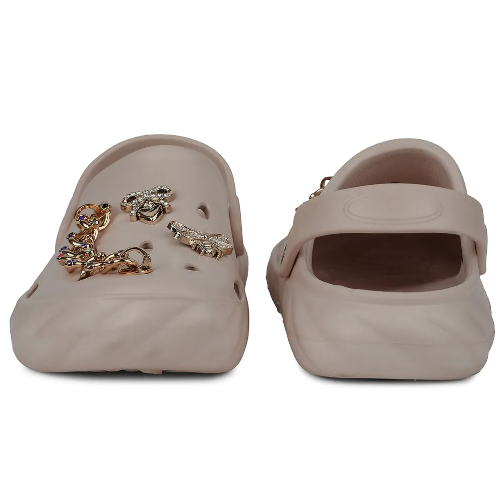 A-HA Peach Slingback Clogs For Women BEACHWALKL By Liberty