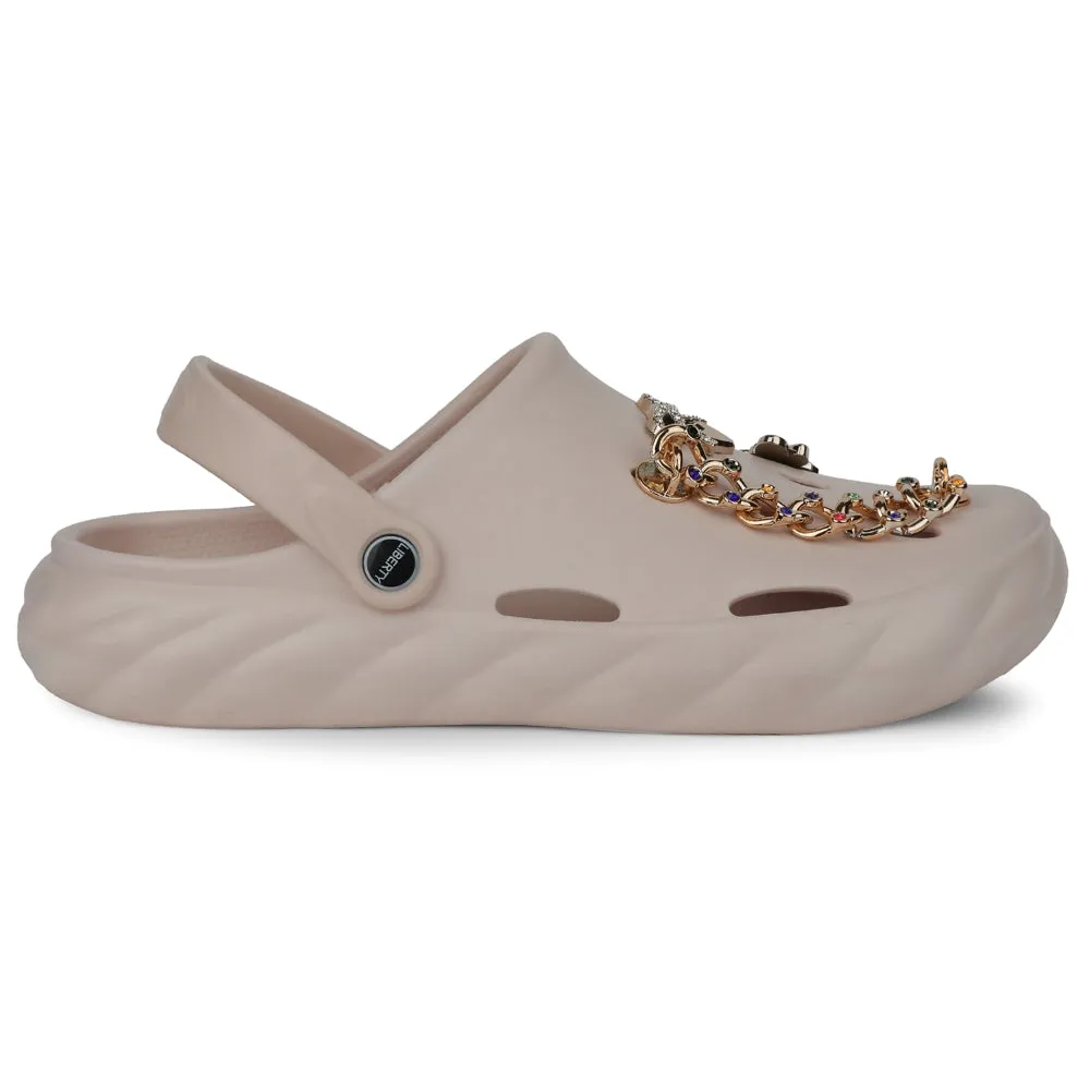 A-HA Peach Slingback Clogs For Women BEACHWALKL By Liberty