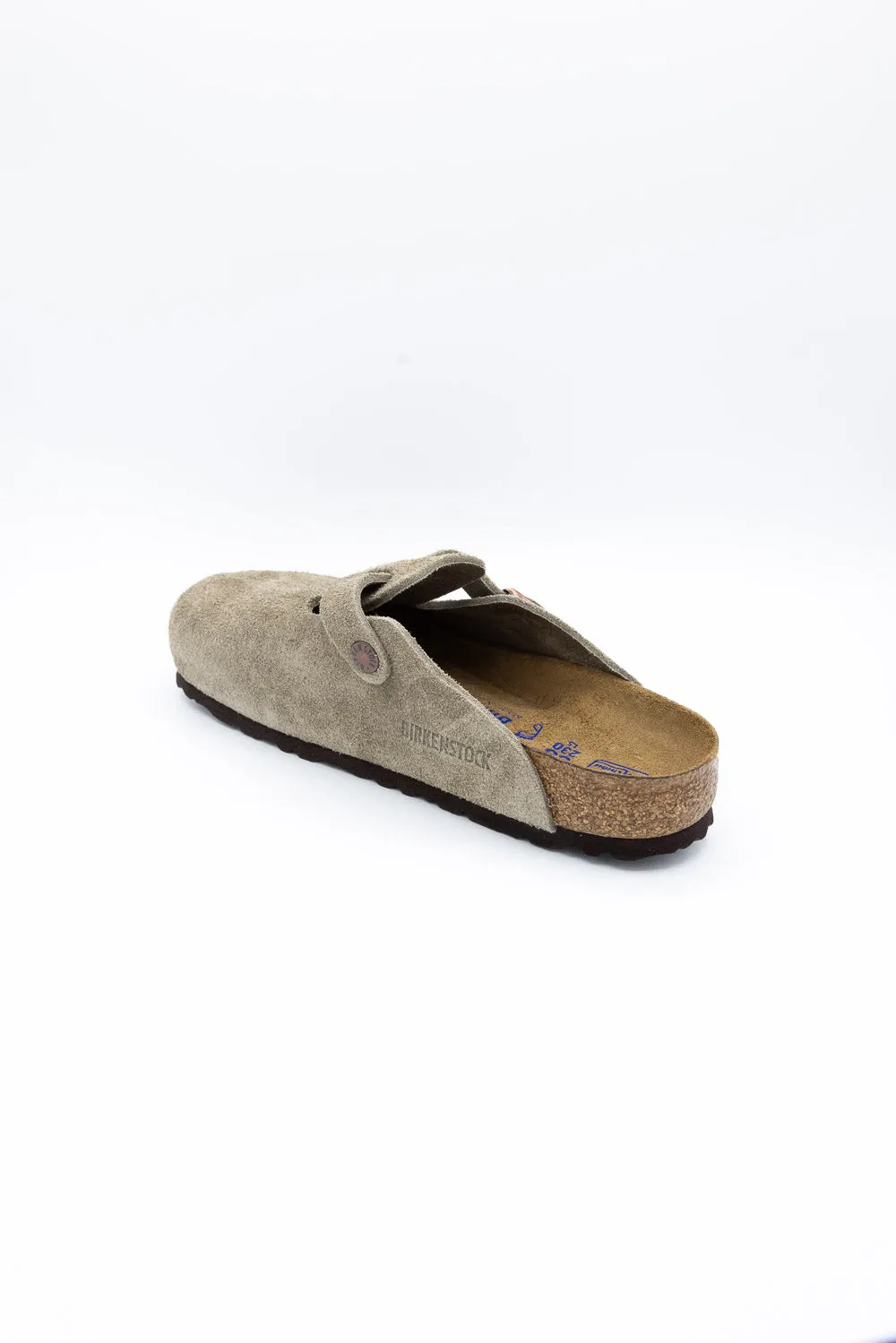 Birkenstock Boston Soft Footbed Suede Leather Clogs for Women in Taupe | 560771-W