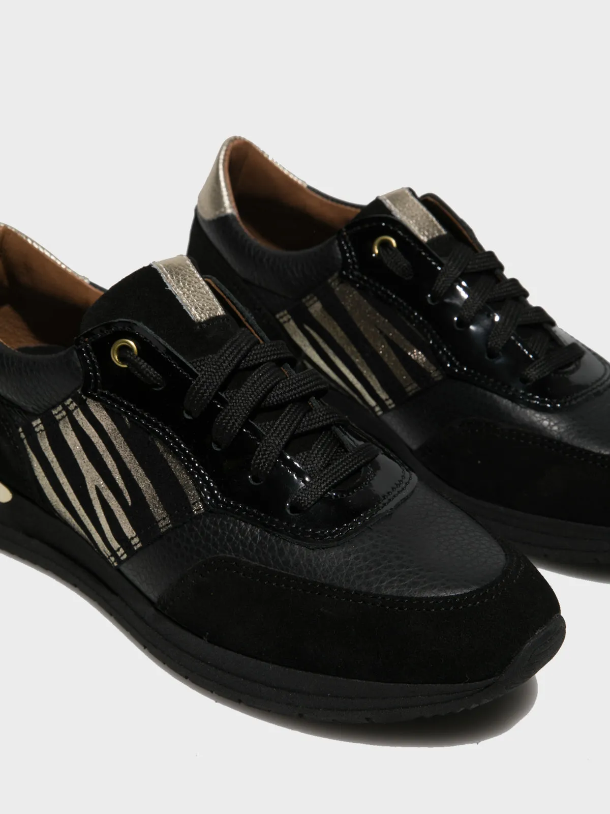 Black Lace-up Trainers