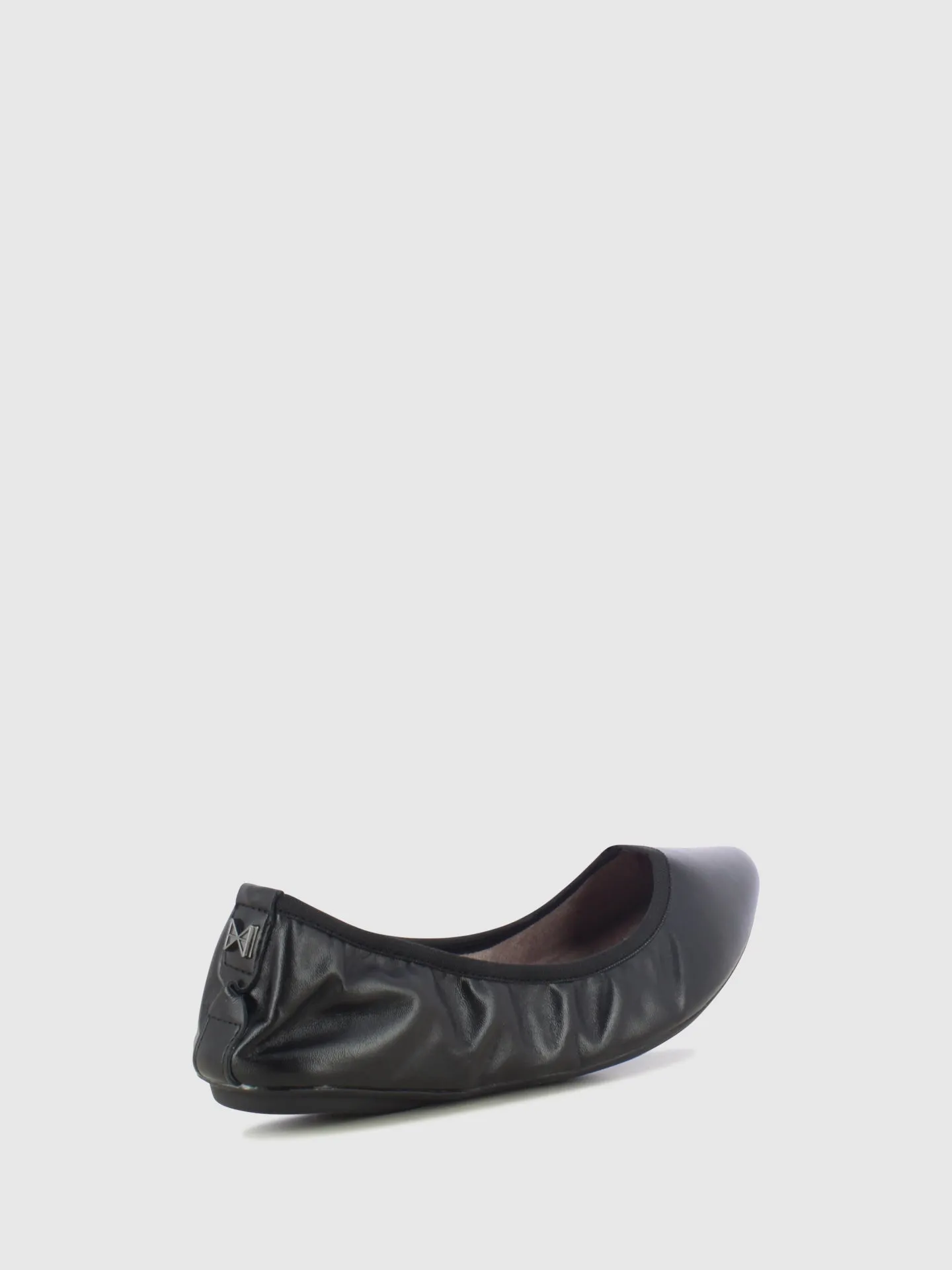 Black Round Toe Ballerinas