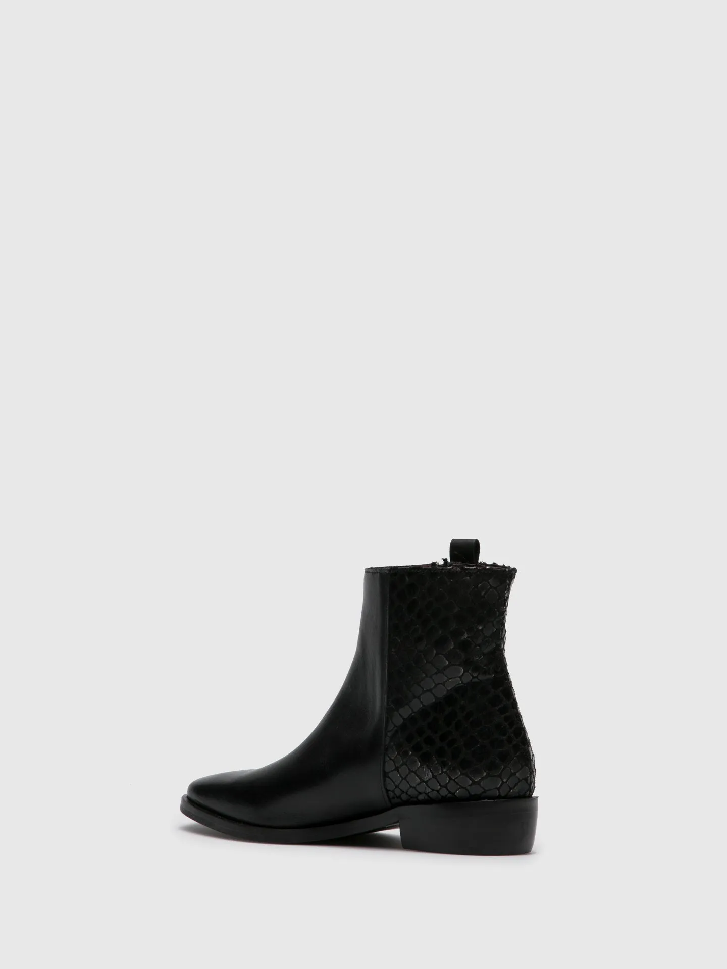 Black Zip Up Ankle Boots