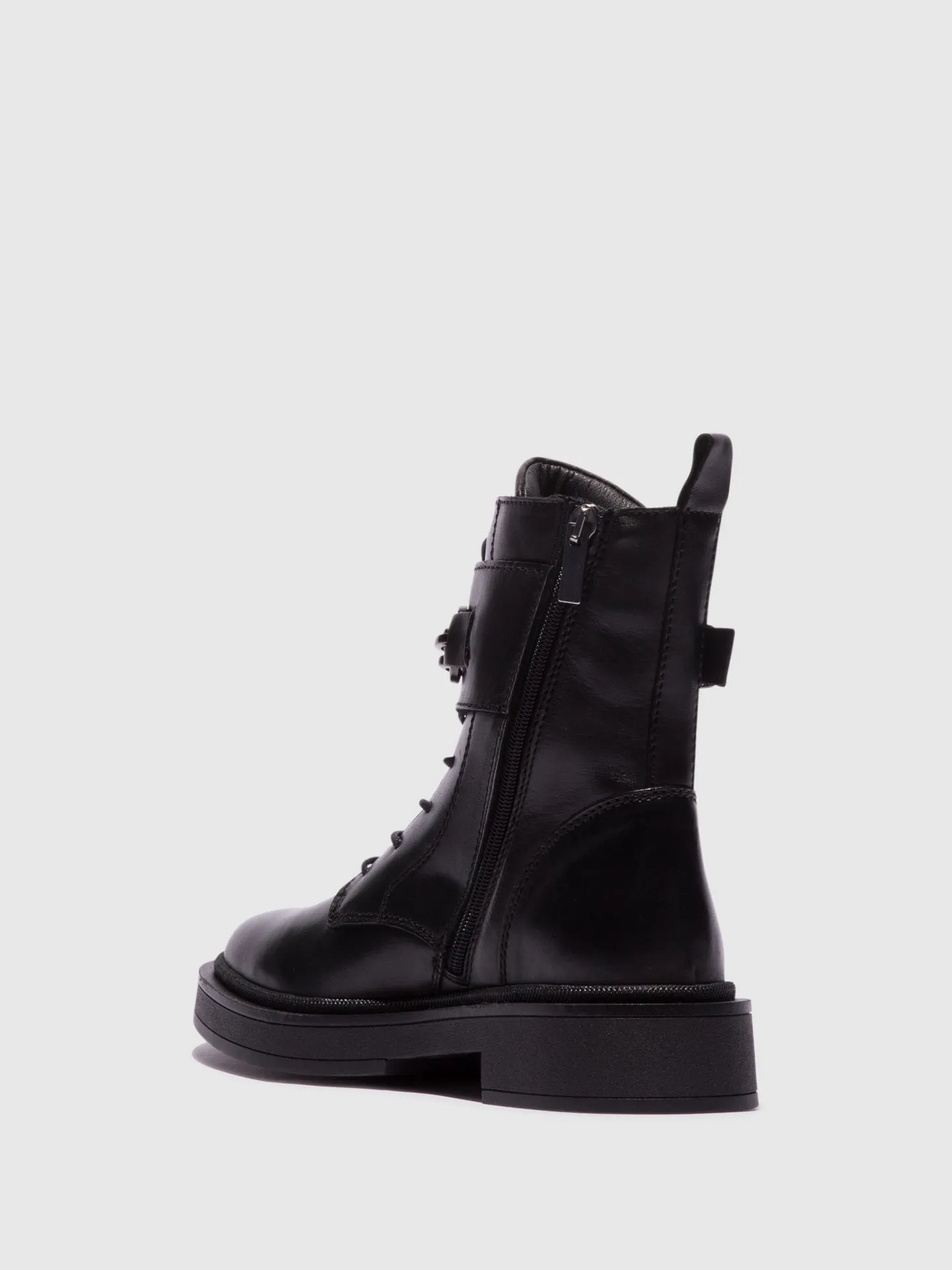 Black Zip Up Ankle Boots