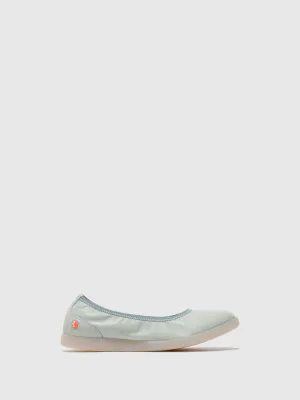 Blue Elasticated Ballerinas