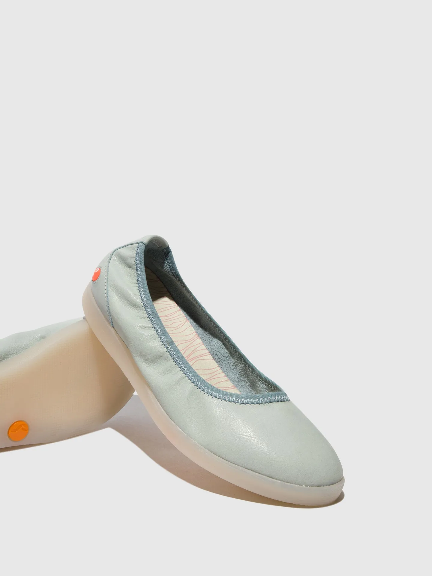 Blue Elasticated Ballerinas