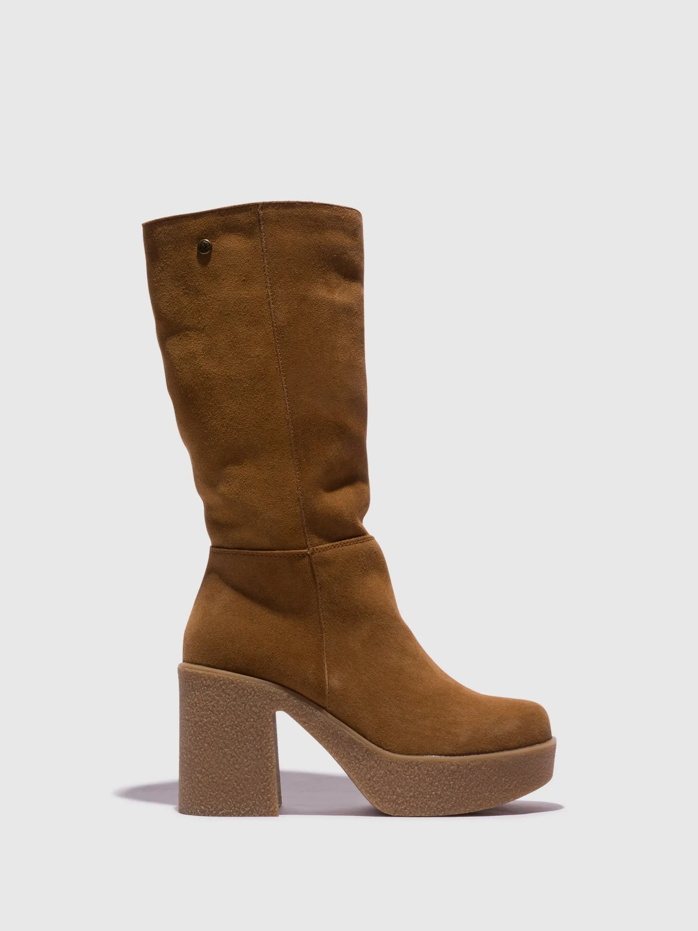 Camel Zip Up Boots