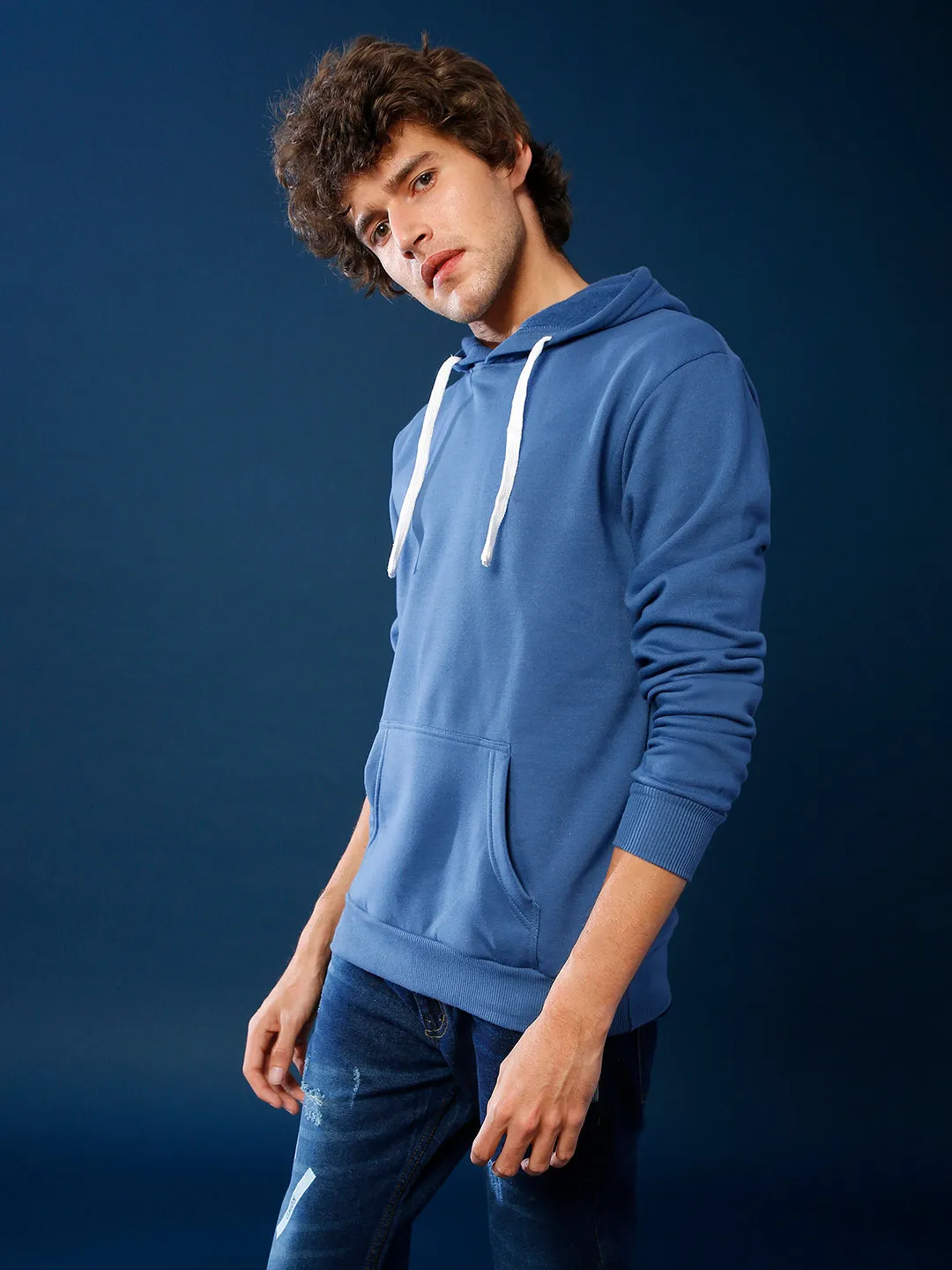 Campus Sutra Full Sleeve Solid Men Sweatshirt