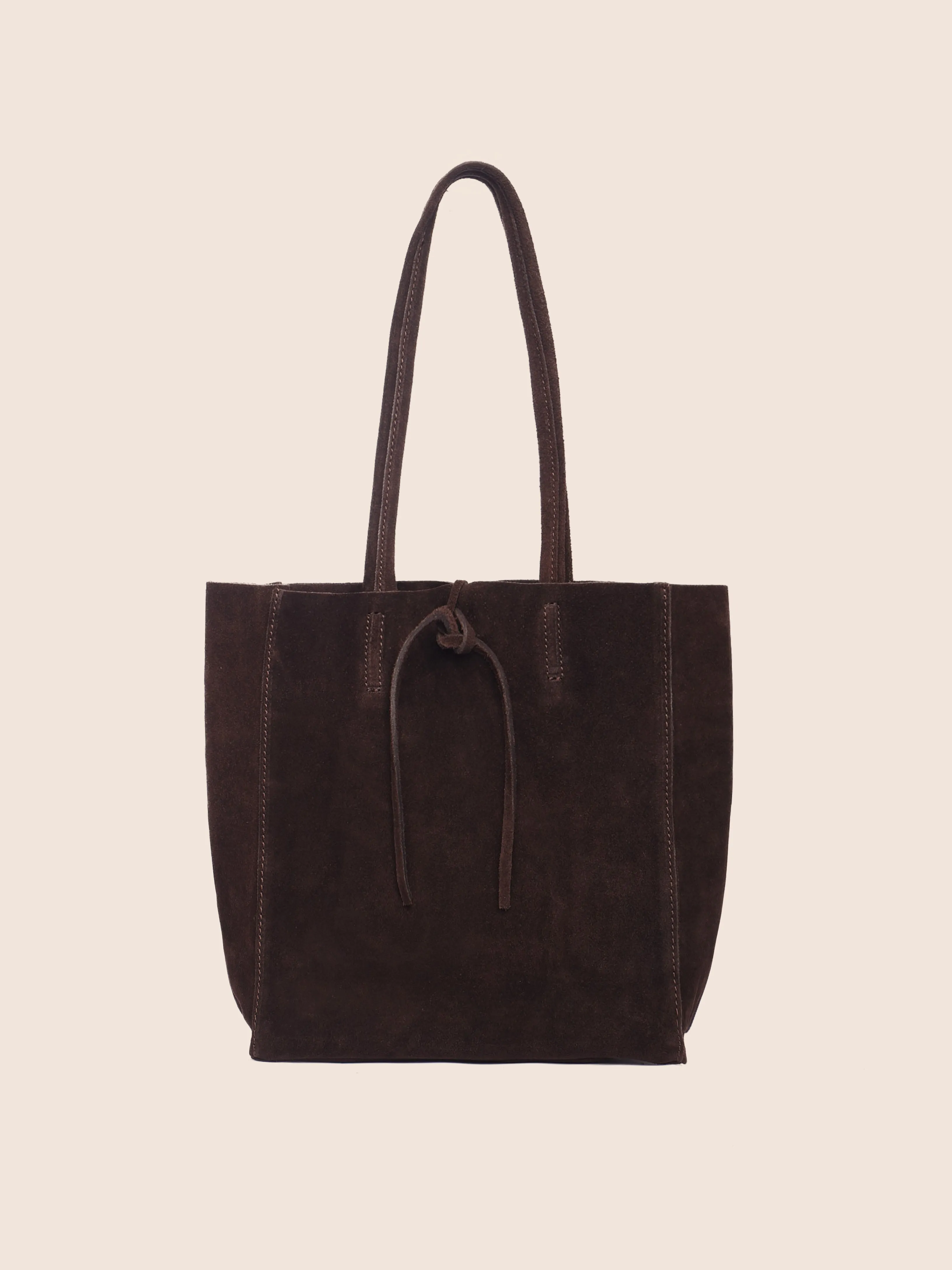 Carpi Brown Suede Tote Medium Maguire
