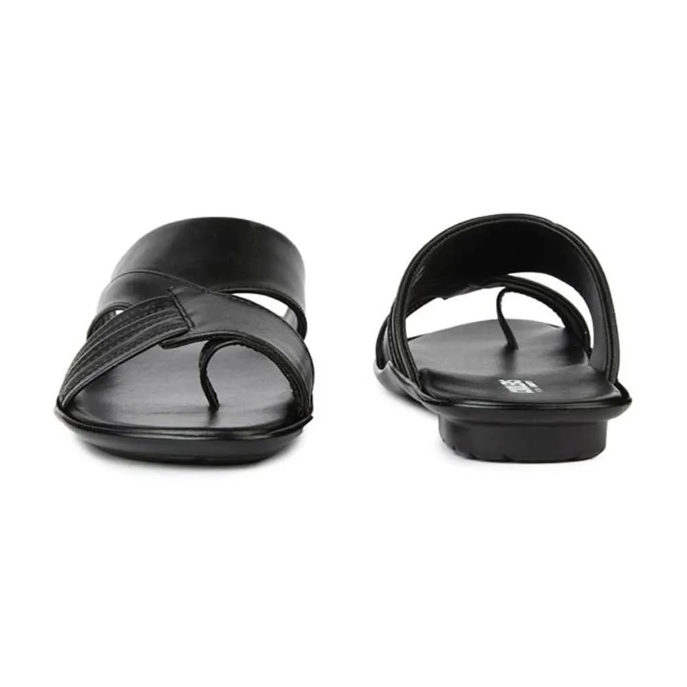 Coolers Black Casual Slipper For Men COOL99-81 By Liberty