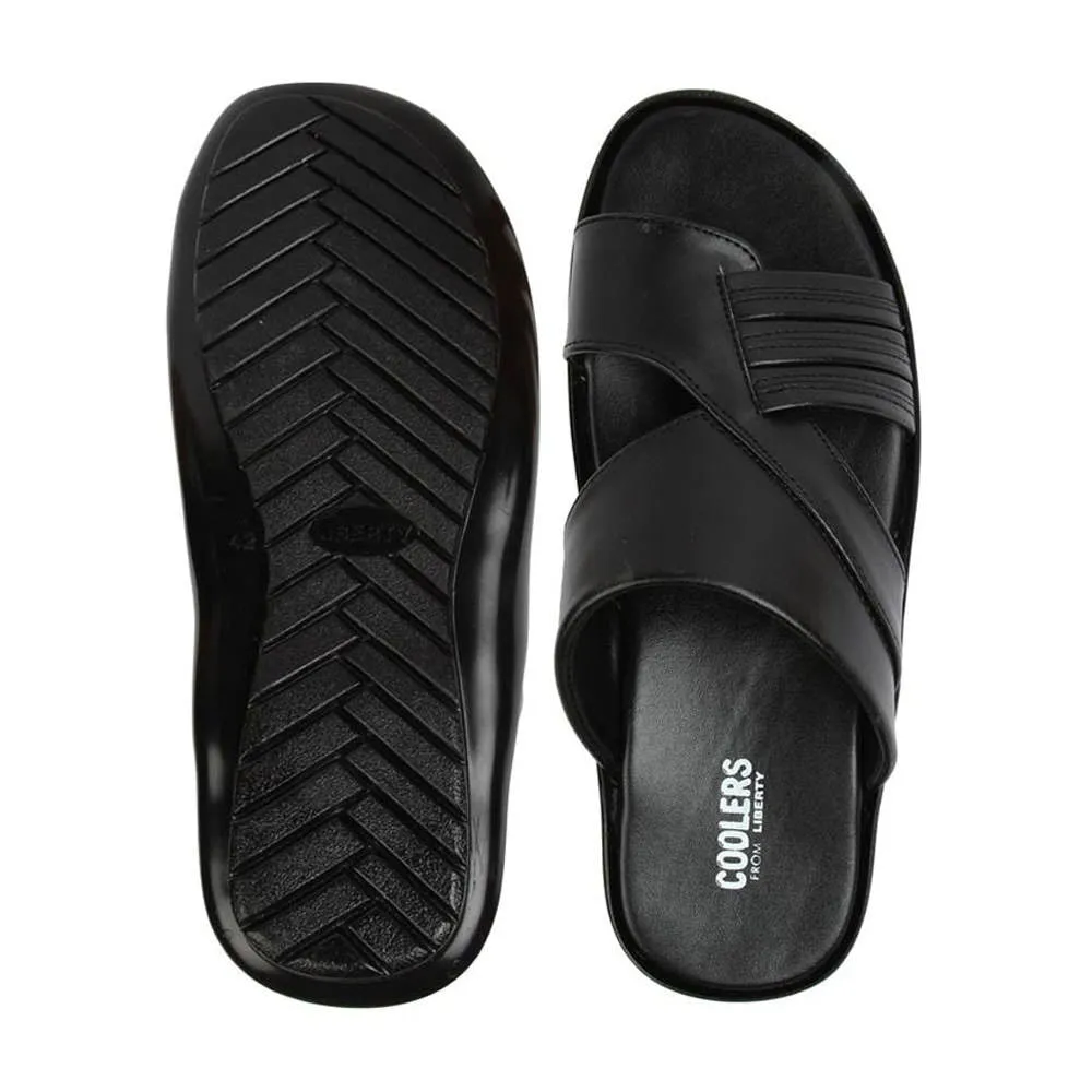 Coolers Black Casual Slipper For Men COOL99-81 By Liberty