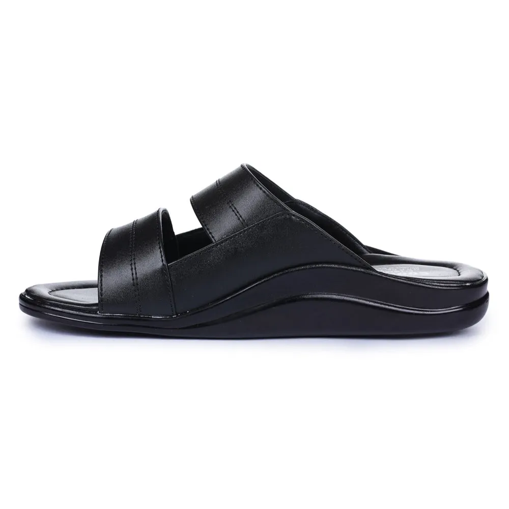 Coolers Casual Black Slippers For Men 7193-60 By Liberty