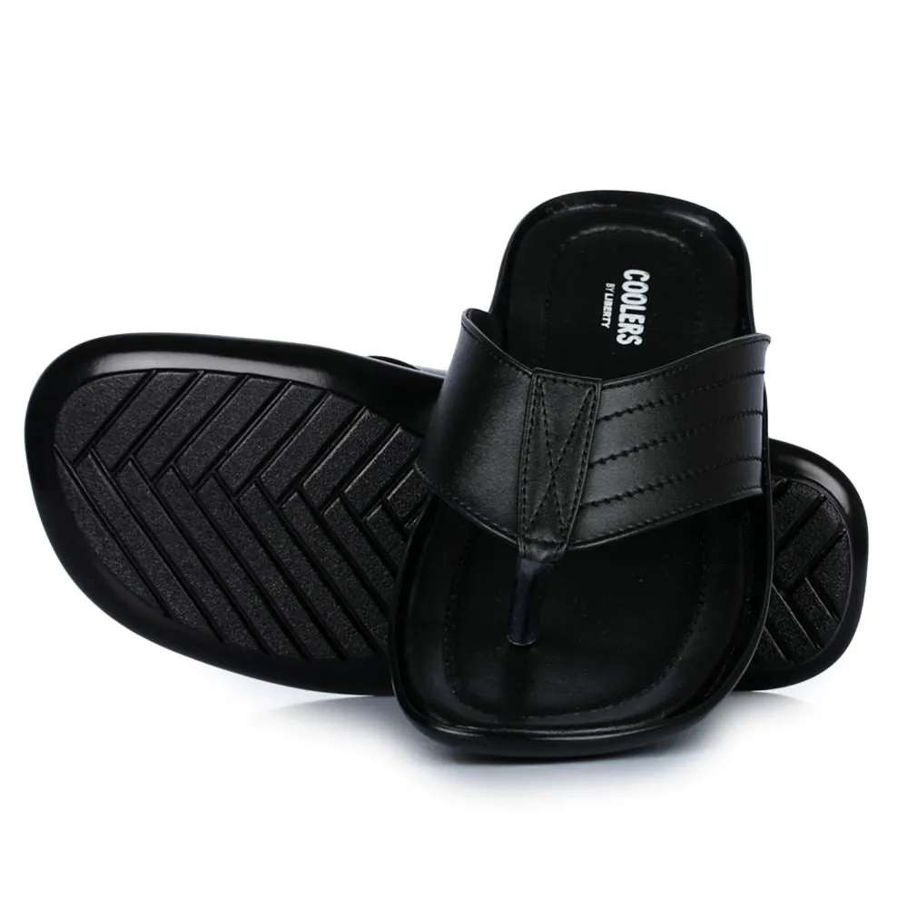 Coolers Casual Black Slippers For Men COOL99-120 By Liberty