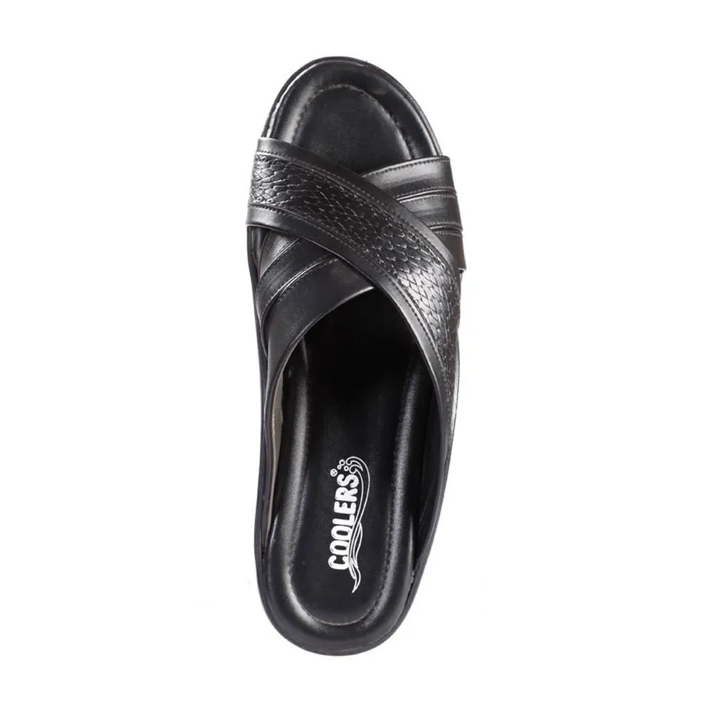 Coolers Casual Black Slippers For Men DON By Liberty