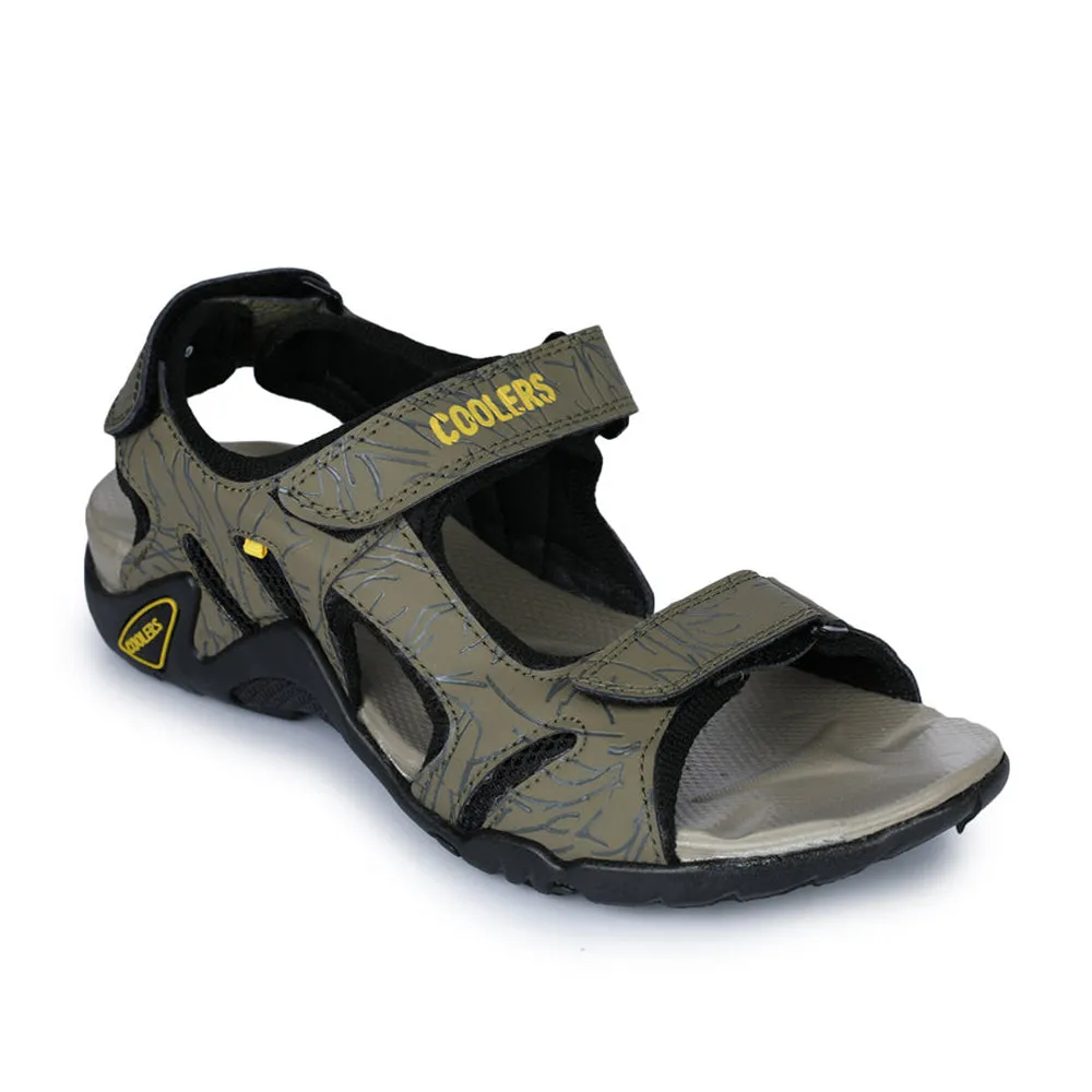 Coolers Sporty Olive Green Sandals For Men 8141-05 By Liberty