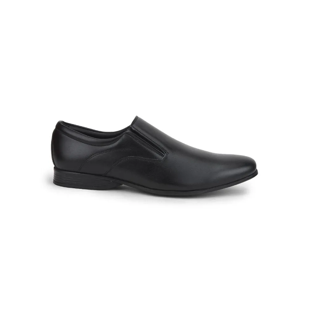 Fortune Black Formal Slip on Shoes For Men ROBERT-1 By Liberty