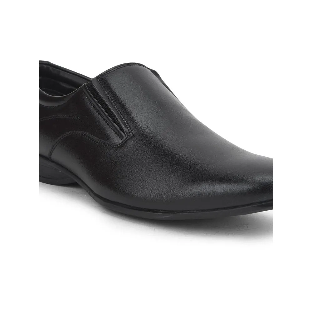 Fortune Black Formal Slip on Shoes For Men ROBERT-1 By Liberty