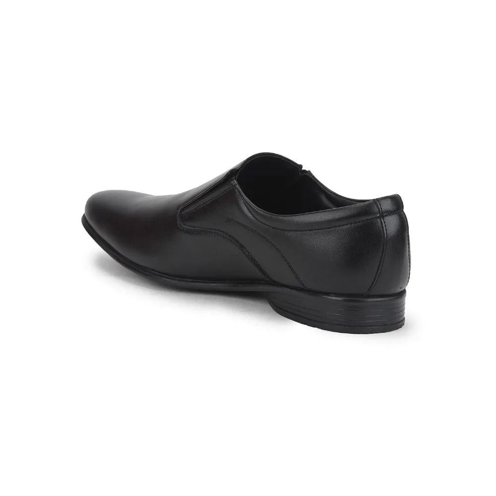 Fortune Black Formal Slip on Shoes For Men ROBERT-1 By Liberty