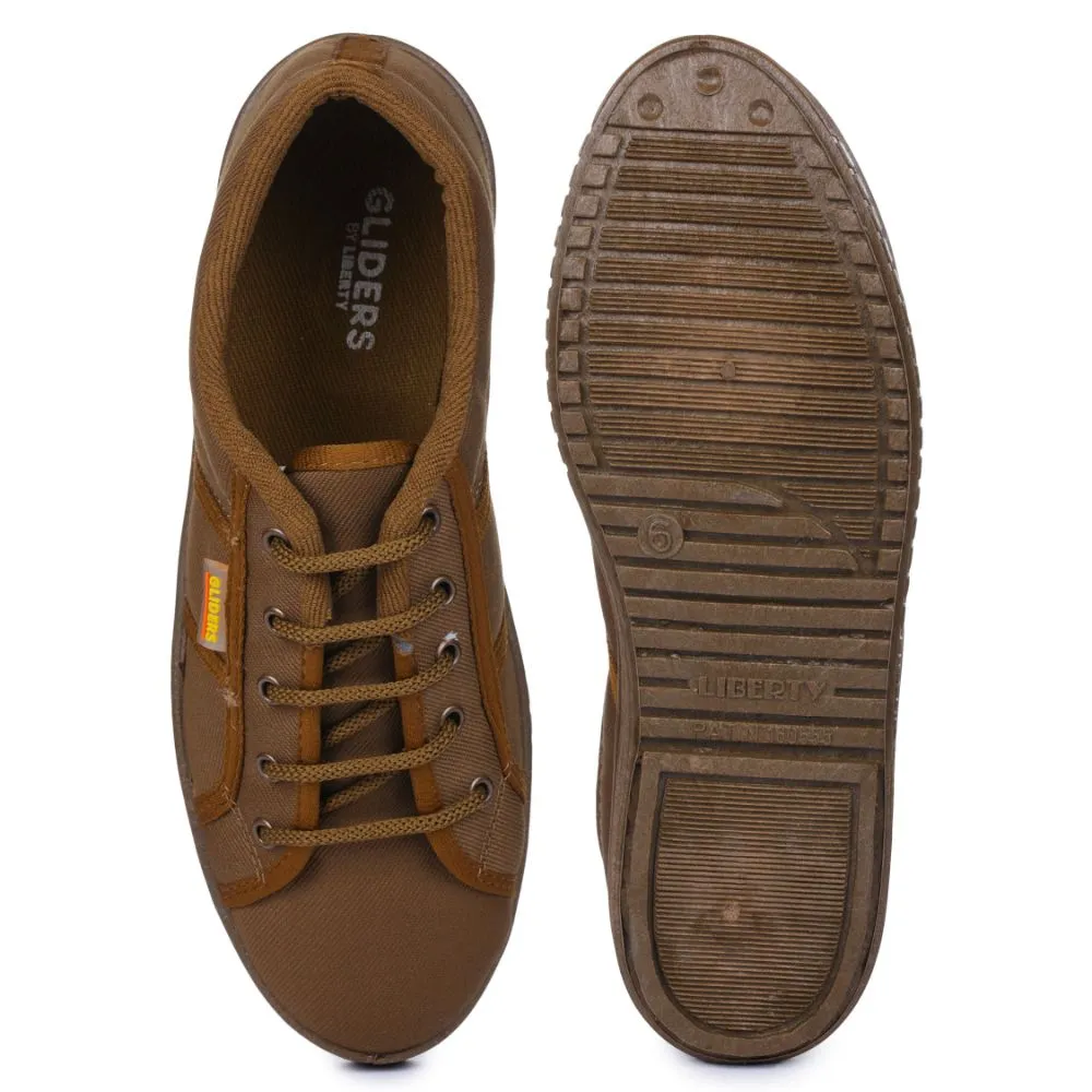 Gliders Beige Casual Lace Up Shoes For Men JUMPER-E By Liberty