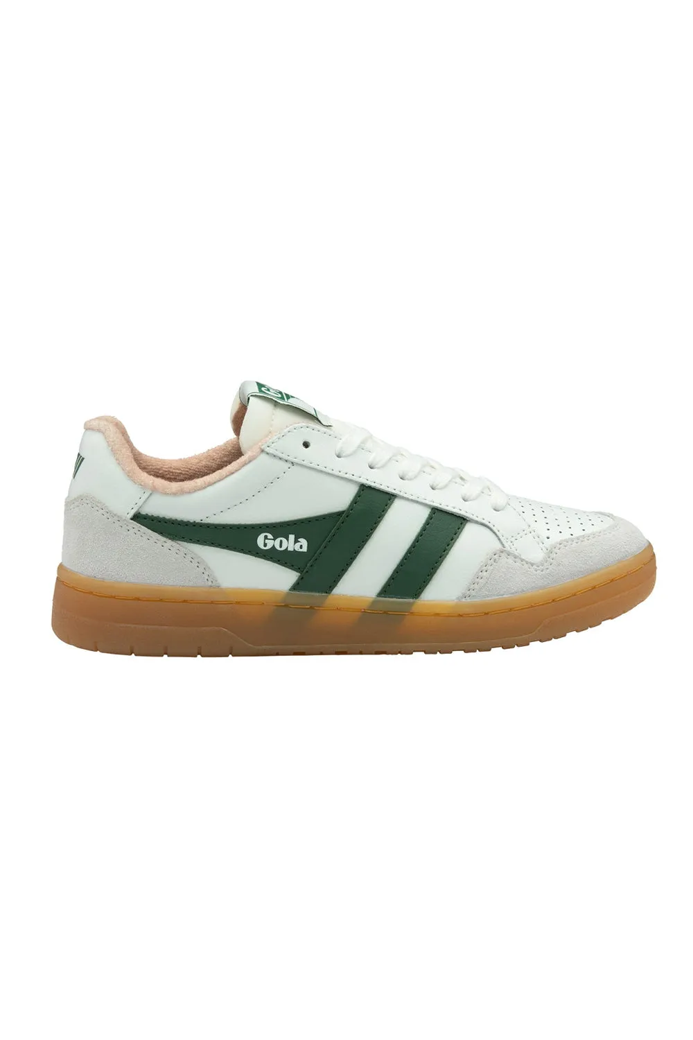 Gola Eagle '86 Sneakers for Women in White/Evergreen | CLB572-WN