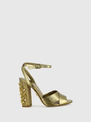 Gold Ankle Strap Sandals