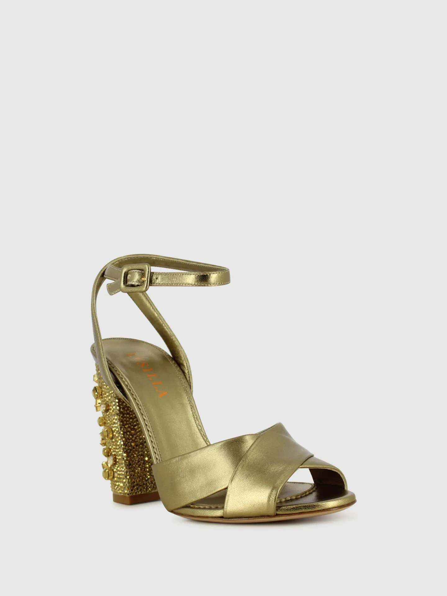 Gold Ankle Strap Sandals