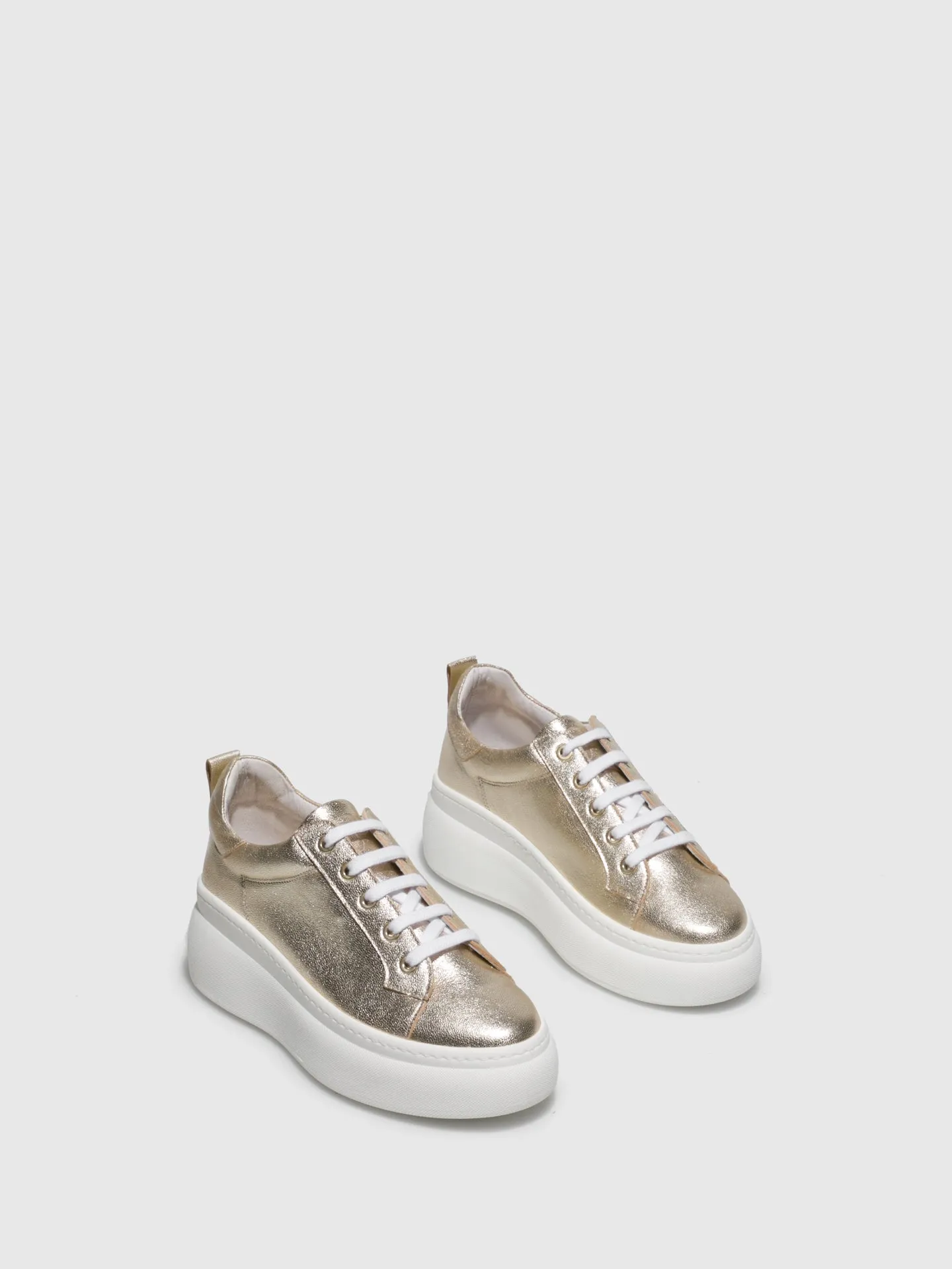 Gold Wedge Trainers