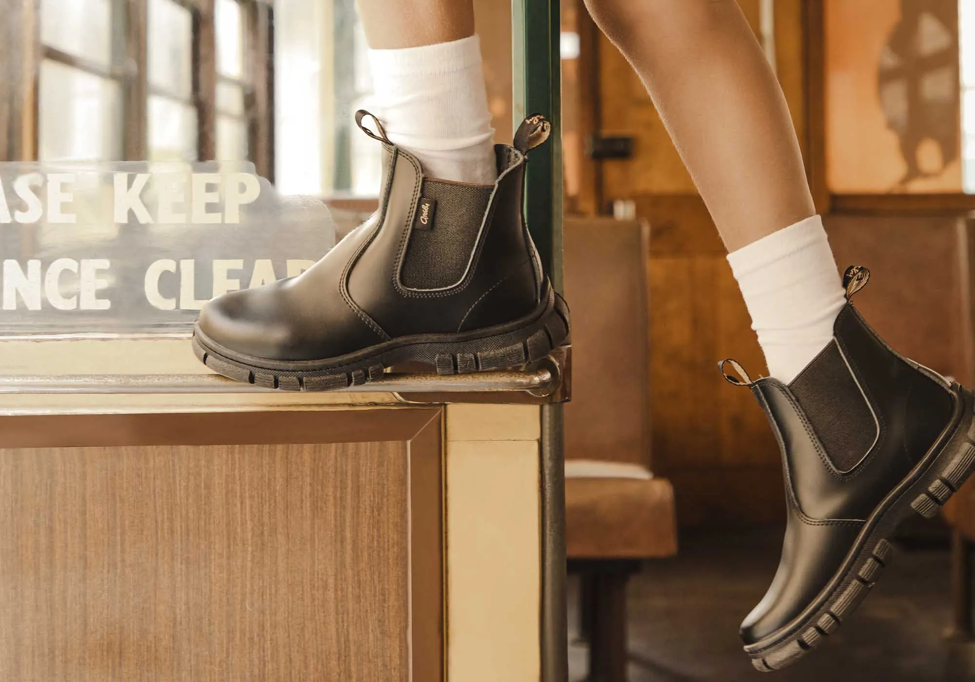 Grosby Ranch Junior Kids/Youths Pull On Leather Boots
