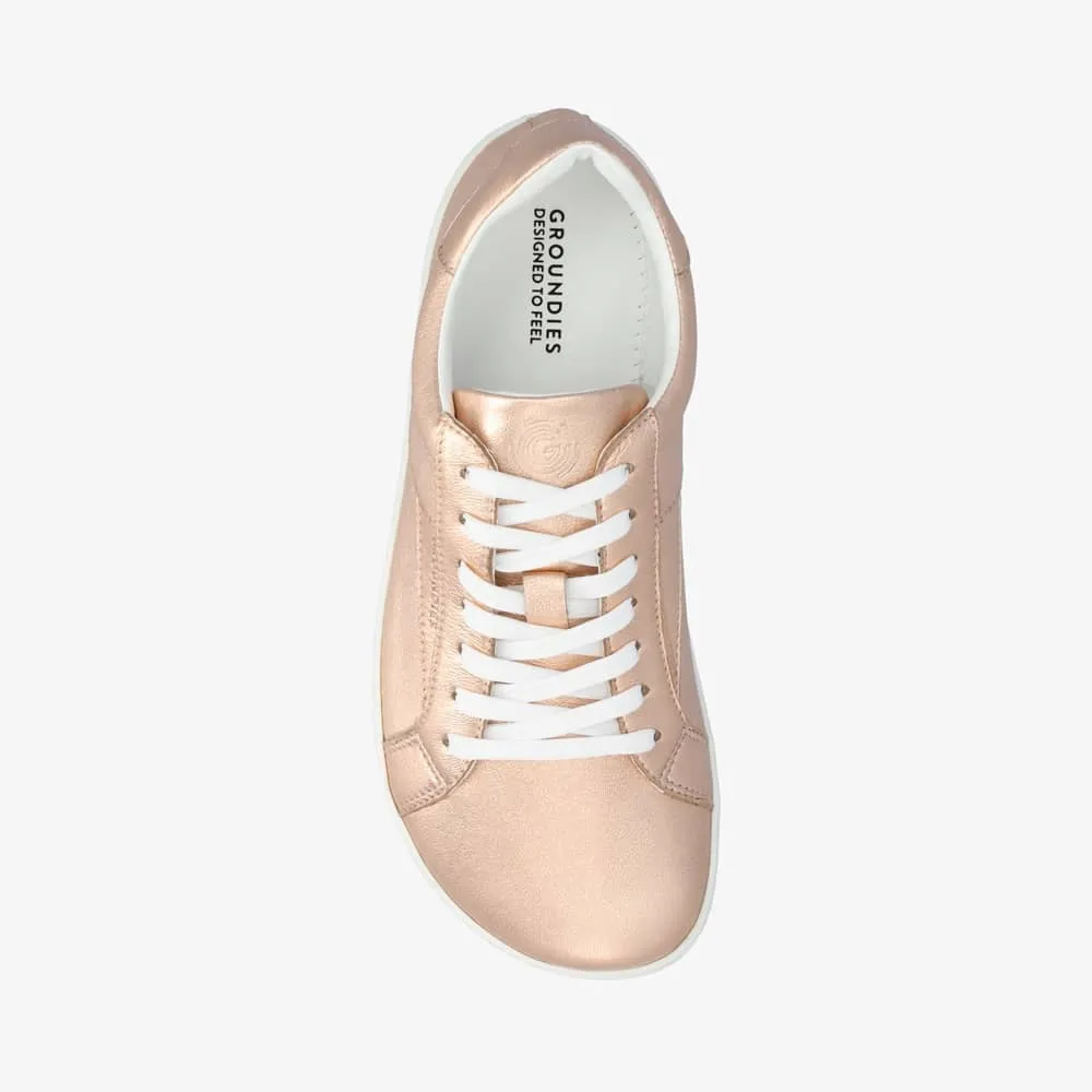 Groundies Melbourne Leather Women  Metallic Rose