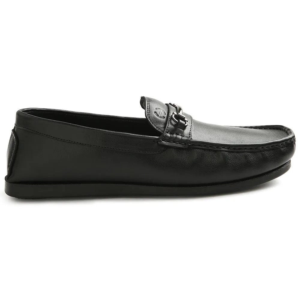 Healers Black Casual Loafers For Men S201-01 By Liberty