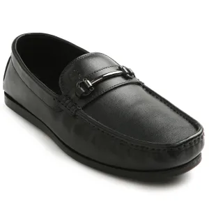 Healers Black Casual Loafers For Men S201-01 By Liberty