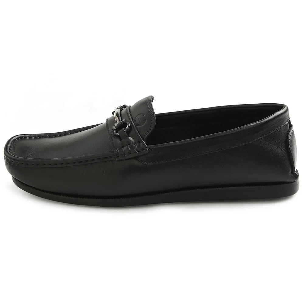 Healers Black Casual Loafers For Men S201-01 By Liberty