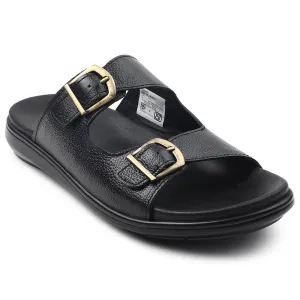 Healers Black Casual Sandal For Men MDL-11E By Liberty