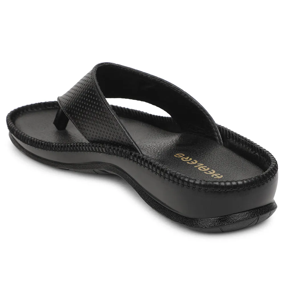 Healers Black Casual Slipper For Men CSS-25 By Liberty