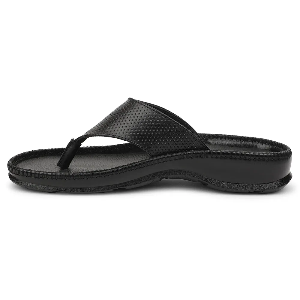 Healers Black Casual Slipper For Men CSS-25 By Liberty