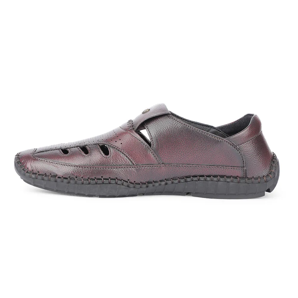 Healers Brown Casual Buckle Sandal For Men JPL-205 By Liberty