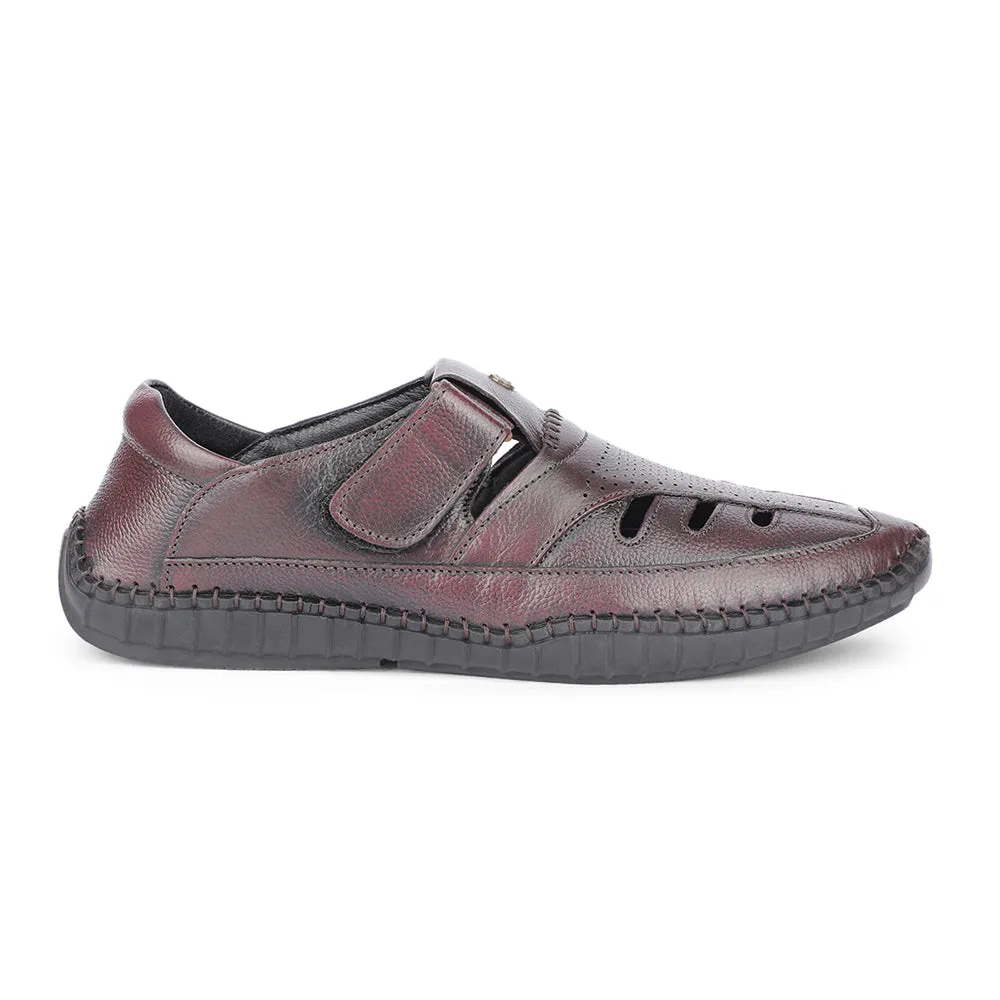 Healers Brown Casual Buckle Sandal For Men JPL-205 By Liberty