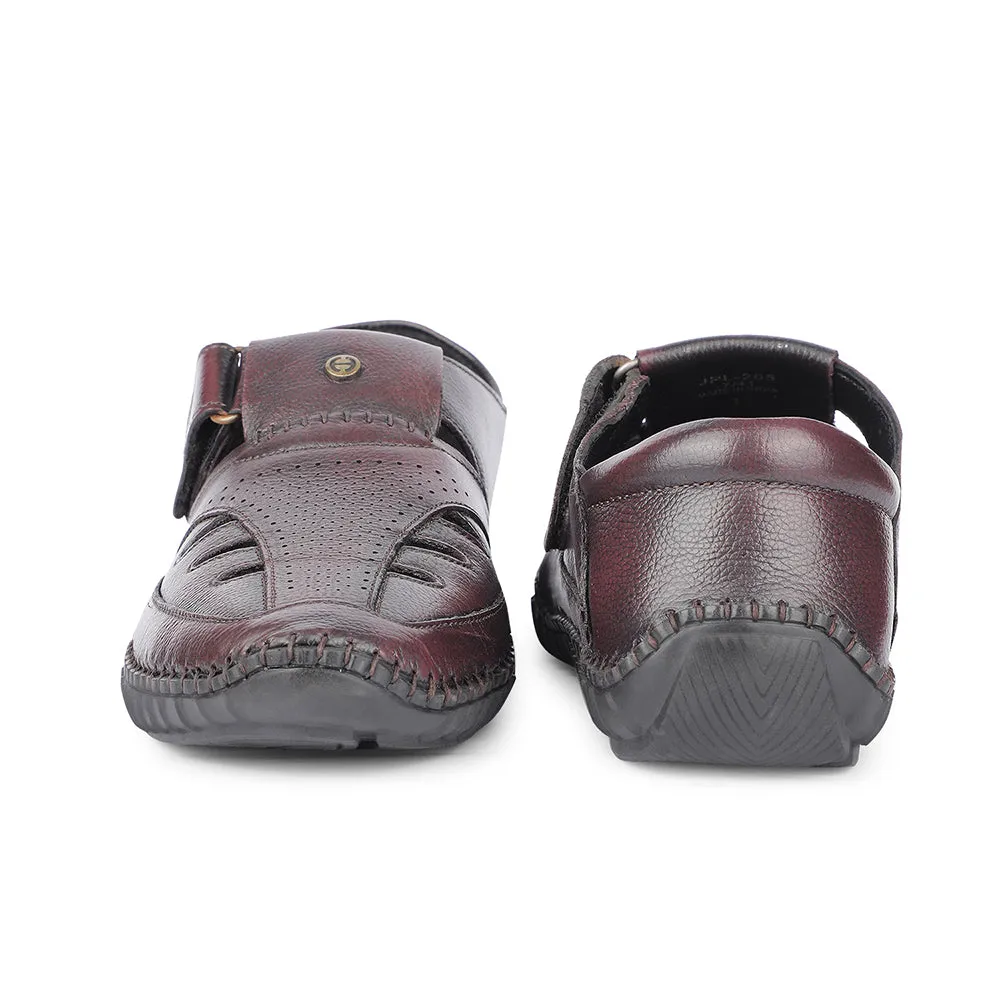 Healers Brown Casual Buckle Sandal For Men JPL-205 By Liberty