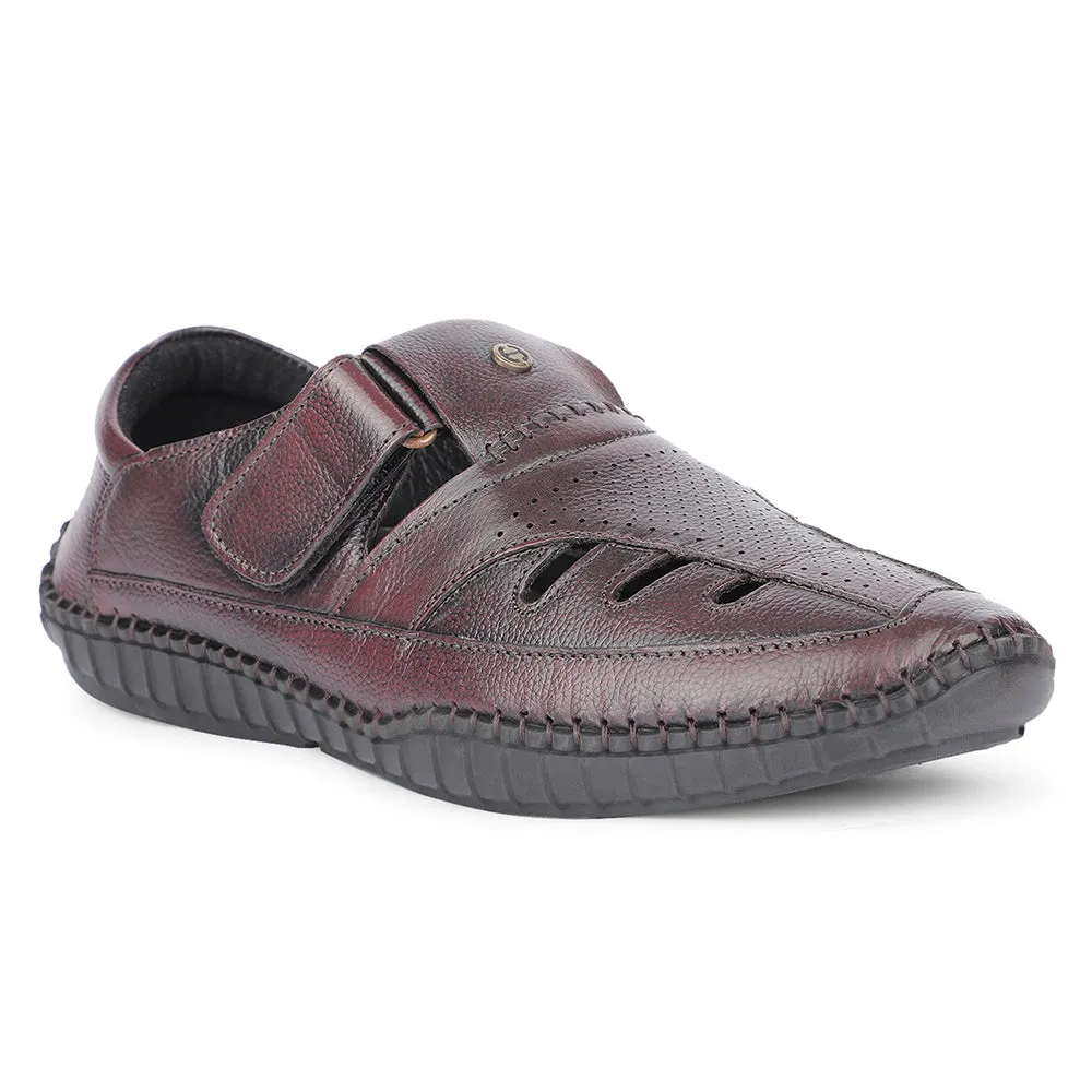 Healers Brown Casual Buckle Sandal For Men JPL-205 By Liberty