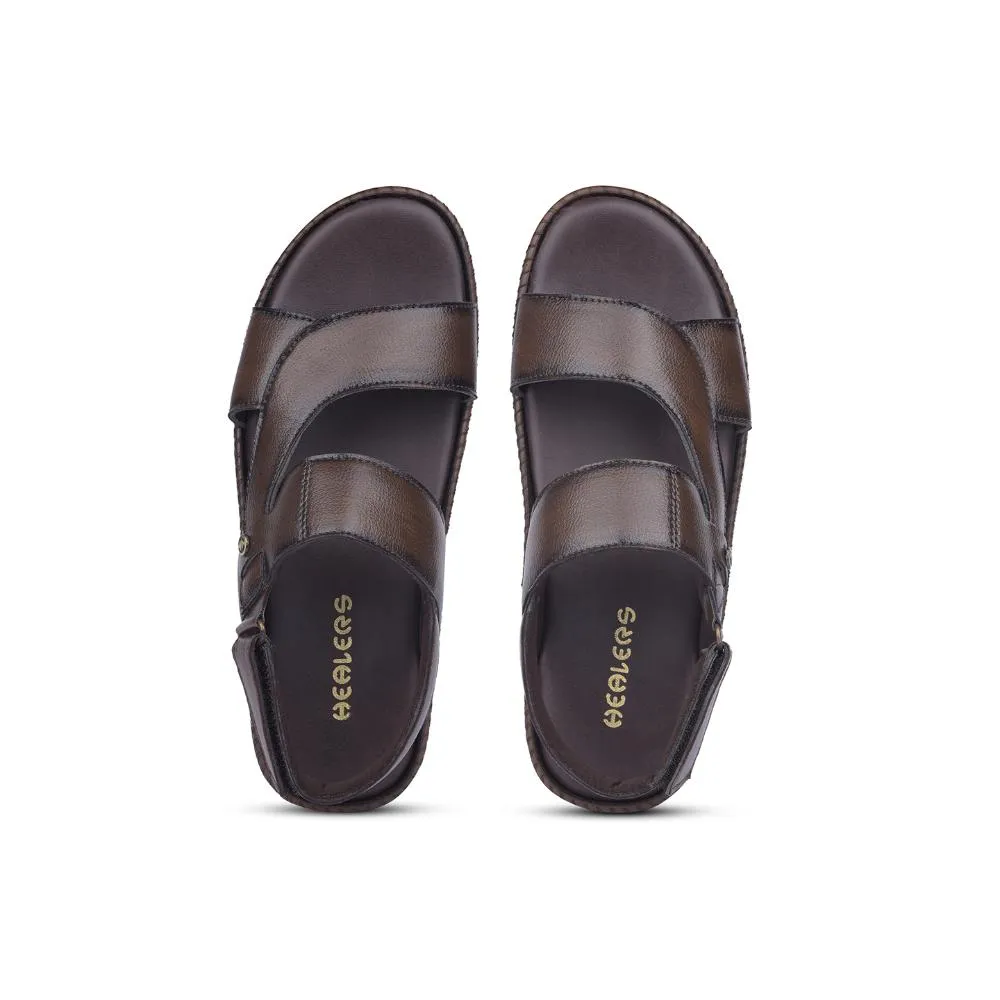 Healers Brown Casual Sandal For Men VCL-103 By Liberty