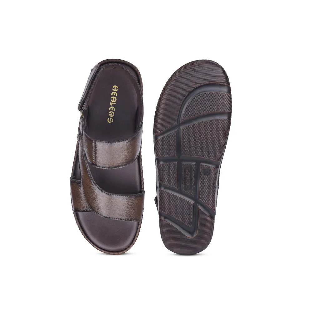 Healers Brown Casual Sandal For Men VCL-103 By Liberty