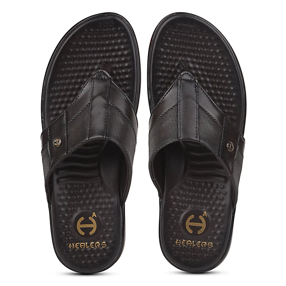 Healers Brown Casual Slipper For Men SOFTER-2 By Liberty