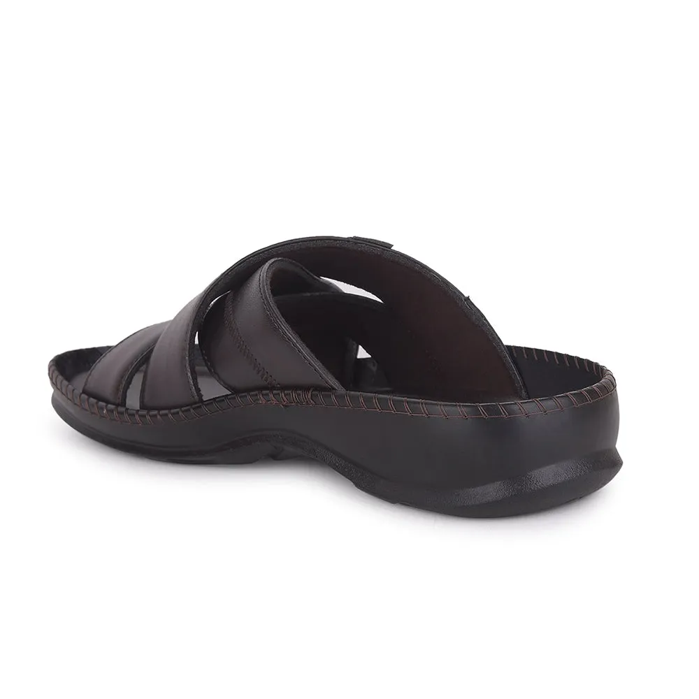 Healers Brown Casual Slippers For Men STARC-2E By Liberty