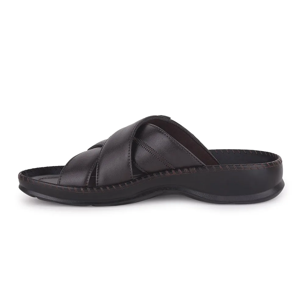 Healers Brown Casual Slippers For Men STARC-2E By Liberty